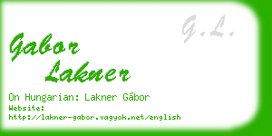 gabor lakner business card